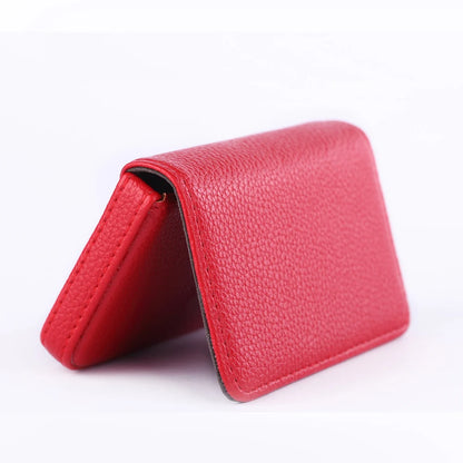 Solid Color PU Leather Business Card Holder Name Card Holder Card Book Large Capacity Card Package Card Holder Card Organizers