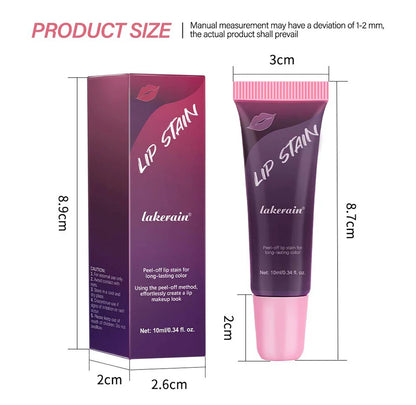 3 Colors Lip Stain Gloss Tattoo Magic Color Peel Off Mask Tint Long Lasting Waterproof Lip Gloss