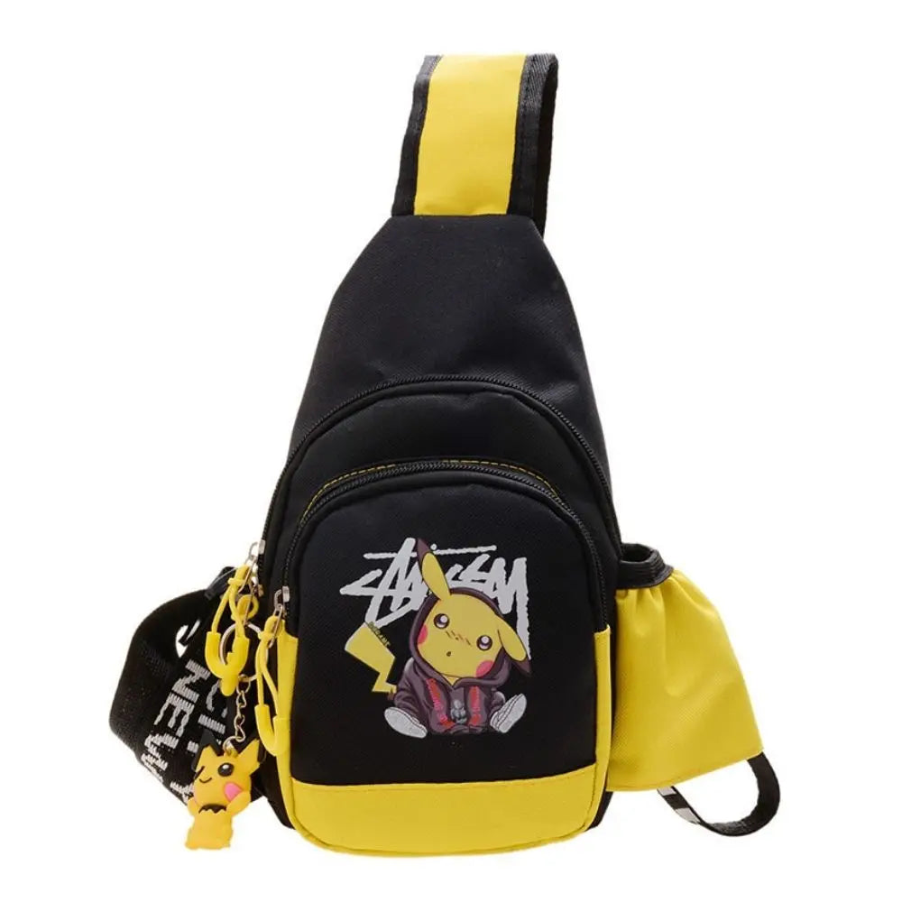 Pokemon Pikachu Casual Mobile Phone Shoulder Bag Men's Women's Style Canvas Youth Athleisure Backpack