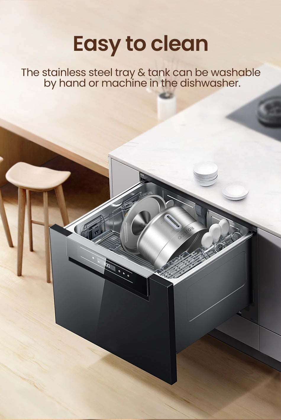 ROJECO Stainless Steel Pet Drinking Fountain Auto Cat Water Fountain Smart Pet Water Dispenser with Pump for Dog Cat Drink Bowl