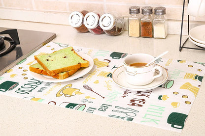 1 Roll Waterproof Table Mats Drawers Cabinet Shelf Liners Thickened Oilproof Mat Cartoon Table Pads Kitchen Table Decoration
