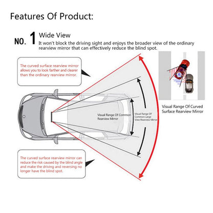 Car Baby Mirrors Interior Rear View Mirror Wide Angle Rearview Mirror Anti Glare Large Vision Auxiliary Monitor Car Accessories