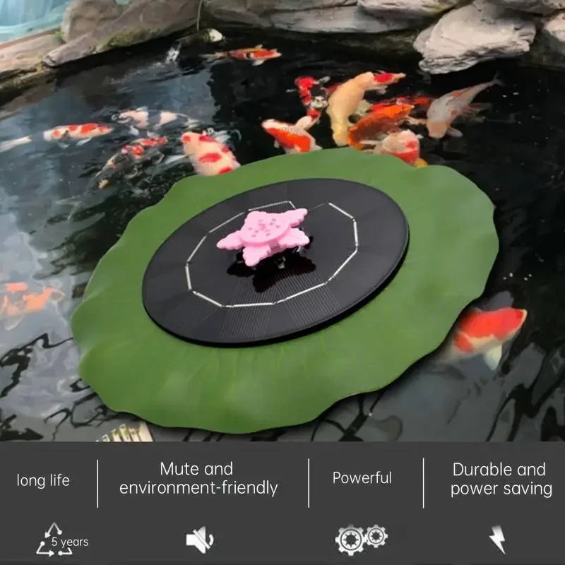 1.5W solar fountain, lotus leaf design floating fountain, used for pond, bird bath, outdoor decoration water pump,water fountain