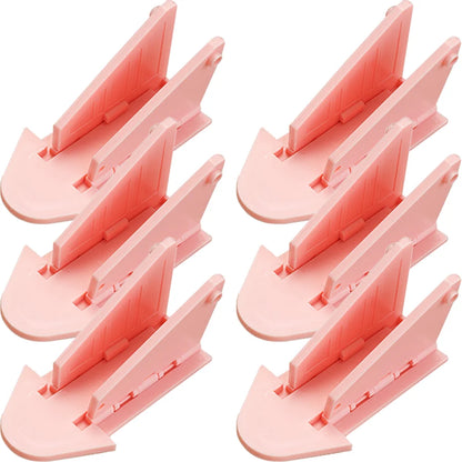 6 Pcs Hand Sliding Door Child Lock Baby Proof Security ABS Safety Lock No Screws Easy Install Closet Glass Wardrobe