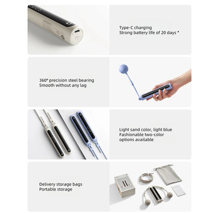 Xiaomi Mijia Smart Jump Rope 2 Bluetooth Fitness Weight Loss Exercise Counting Gravity Ball Skipping Professional Fat Burning CN