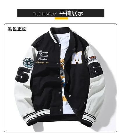 Mens Clothes Loose Fashion Baseball Uniform Outdoor Biker Travel Coat Men Loose Jacket Sportswear Motorcycle Jacket Men's Coat