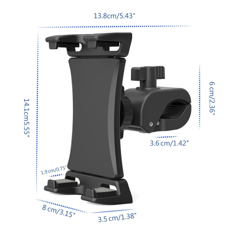 Spinning Bike Tablet Mount Holder Indoor Stationary Exercise Bikes Tablet Clamp Gym Treadmill Elliptical Tablet Stand