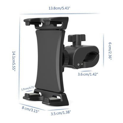 Spinning Bike Tablet Mount Holder Indoor Stationary Exercise Bikes Tablet Clamp Gym Treadmill Elliptical Tablet Stand