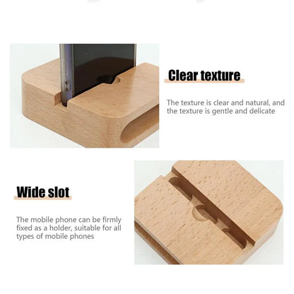 Wooden Cell Phone Stand Sound Amplifier Louder Sound Mobile Phone Holder Cell Phone Stand Natural Loudspeaker Portable Phone