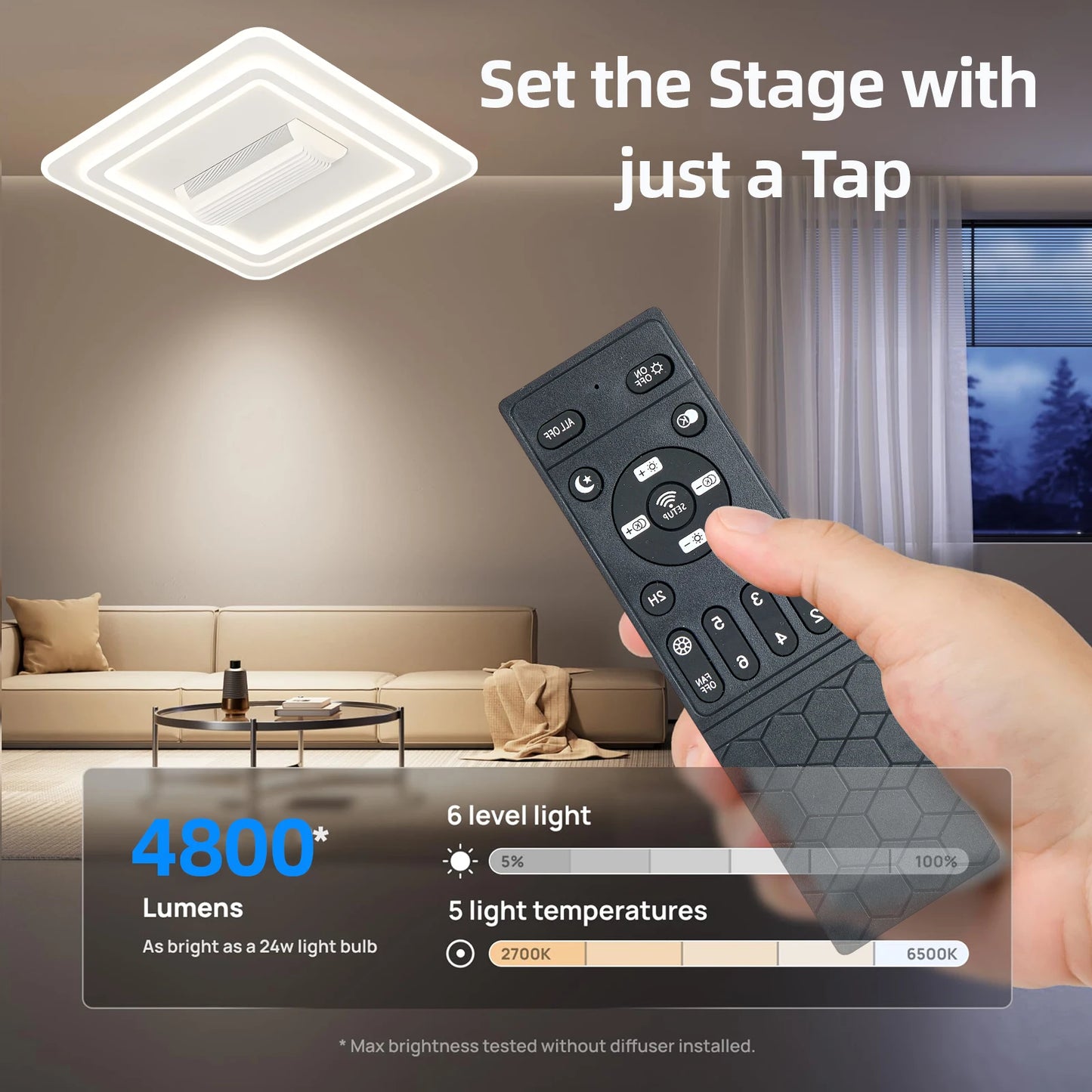 Smart LED Ceiling Fans With Light For Living Room Dining Room Invisible Bladeless Ceiling Fans Low Floor sealing fan lighting