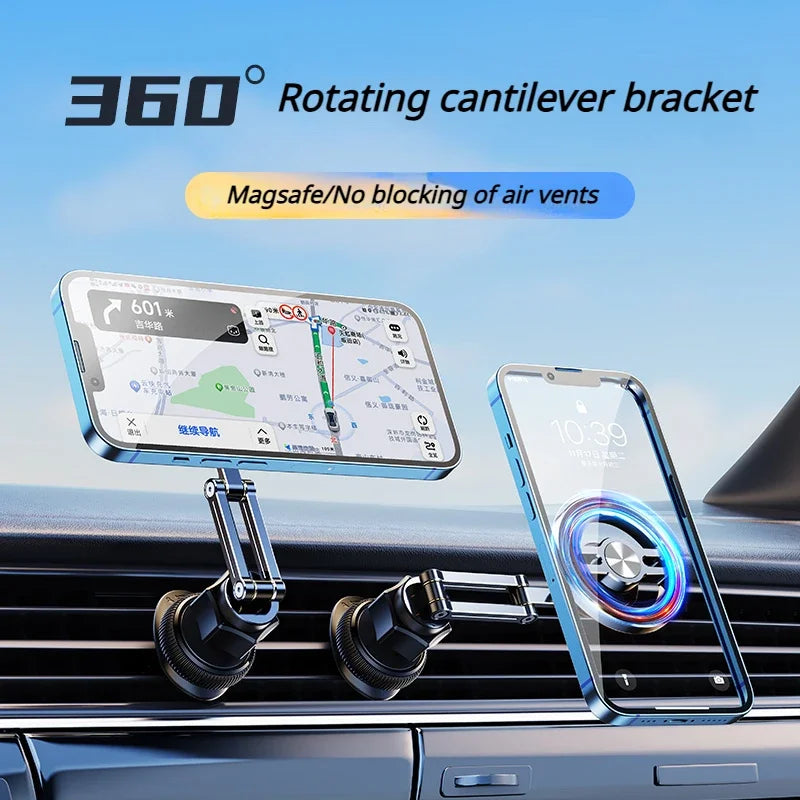 Eary for Magsafe Car Mount Magnetic Phone Holder for Car Vent 360°Rotation Folding for iPhone 16 15 14 13 Pro Max All Phones