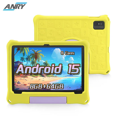 10.1 inch Android 15 Kids Tablet 8GB(4+4 Expand) RAM 64GB ROM 5000Mah Octa-core Children Learning Educational Children's Tablets