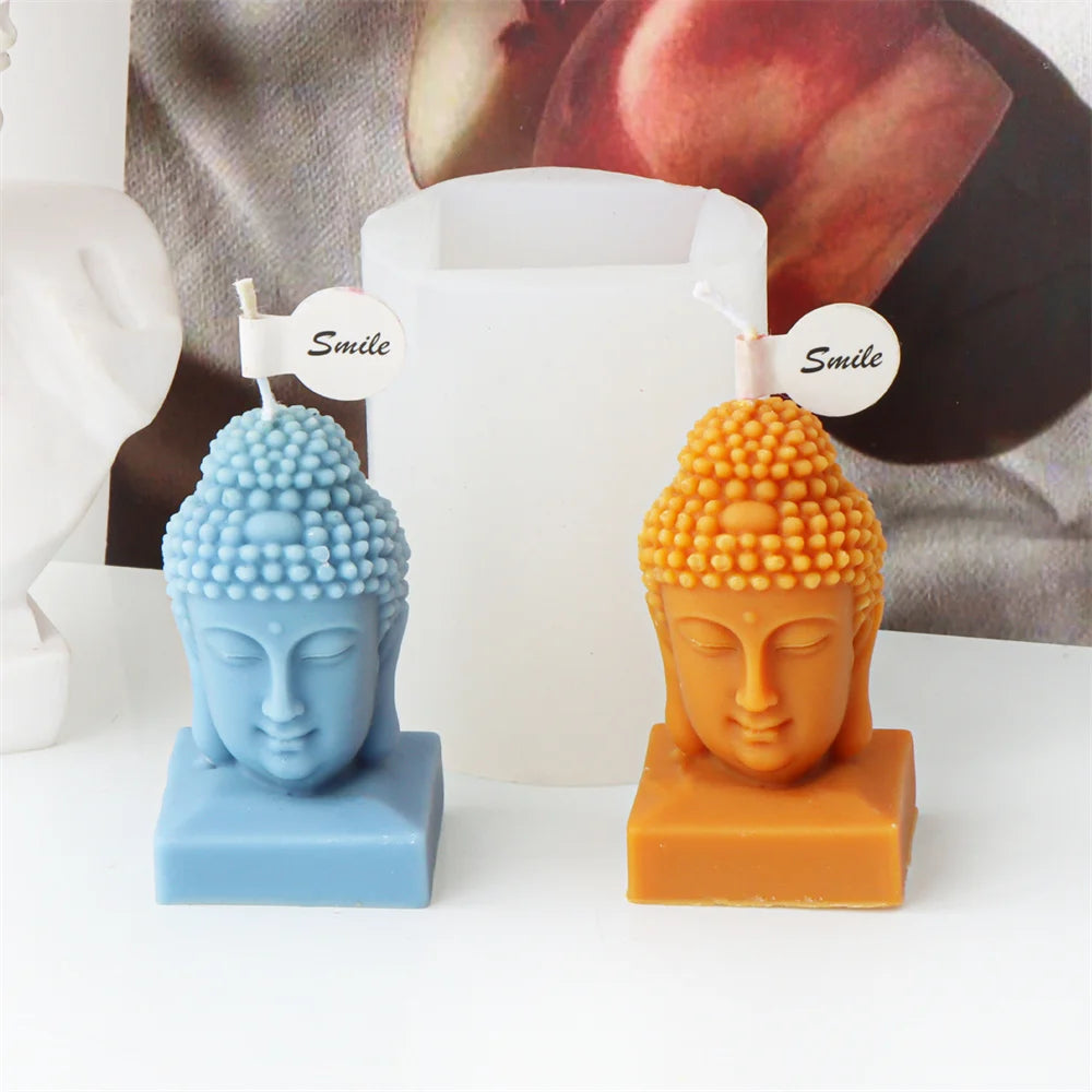 Buddha Silicone Candle Mold Church Buddha Incense Candle Plaster Decoration Mold Diy Church Candle making Supplies