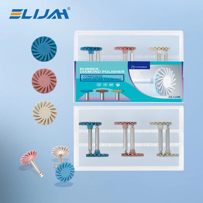 ELIJAH Dental Composite Resin Polishing Disc Kit Composite Resin Self-Glazed Polishing Disc Wheel For Tooth Whitening Materials