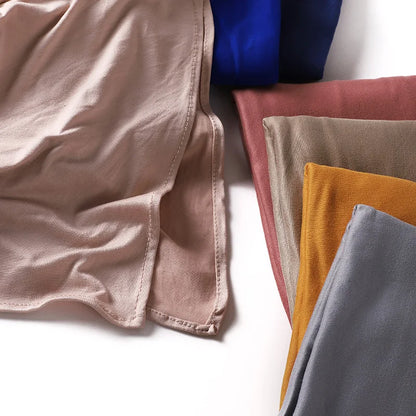 Muslim Plain Hijab Cotton Stretchy Premium Cotton Scarf Soft Material Prayer Shawls Women Muslim Cotton Hijab
