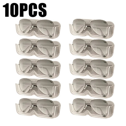 10PCS Eyeglasses Organizer Premium Sunglasses Display Case Wall Mounted No-Punch Sunglasses Organizer Home Organization