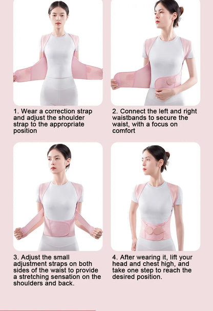 Posture Corrector for Hunchback & Spinal Alignment  Adjustable Upper Back Brace with Breathable Strap Orthopedic Posture Trainer