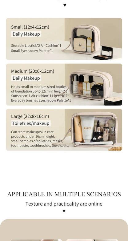 Tianzong Toiletry Bag Portable Travel Business Trip Cosmetics Cosmetics Bag Waterproof Transparent Cosmetic Bag