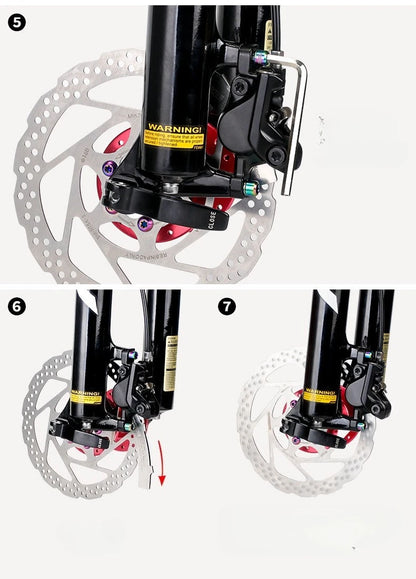 Bicycle Disc Brake Pads Adjusting Tool Stainless Steel Mounting Bike Hydraulic Disc Brake MTB Hydraulic/Line Disc Brake Caliper