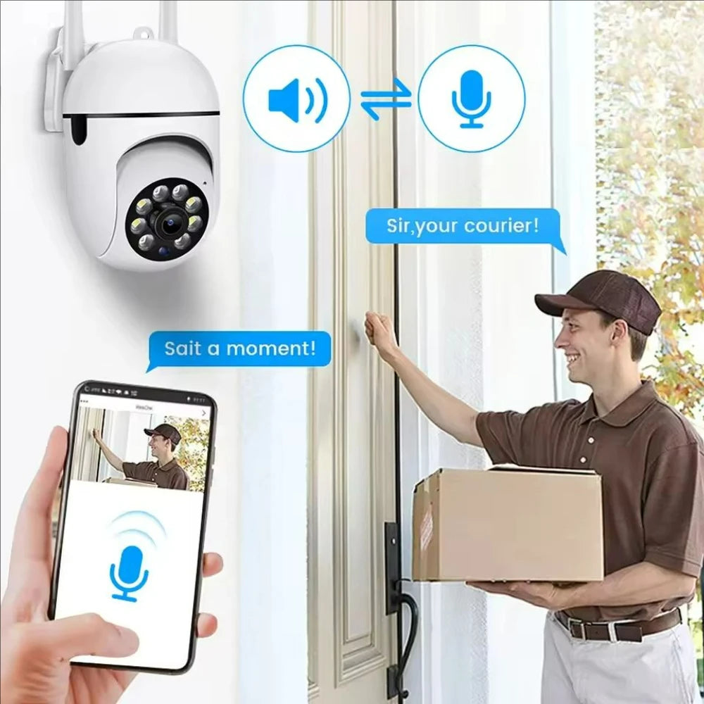 Smart 2.4G WiFi Camera for Home Security Video Surveillance Supprt Two Way Audio Mobile Motion Outdoor/Outside Night Vision