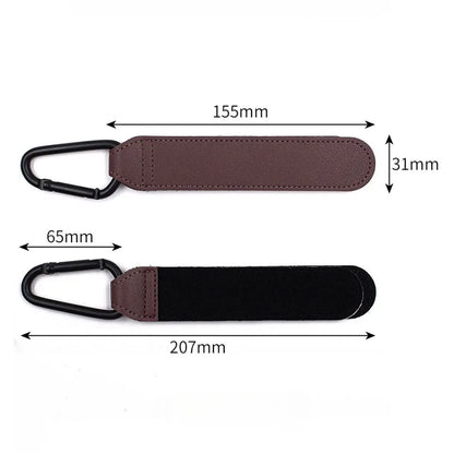 2pcs PU Leather Bag Stroller Hook Rotatable Cart Organizer Pram Hook Pram Rotate 360 Degree Stroller Accessories