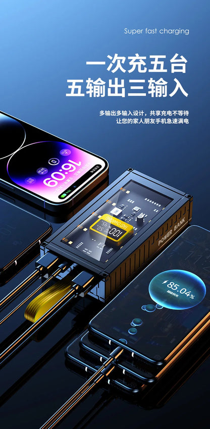 PowerBank 50000mAh 30000mAh 20000mAh Spare battery Portable Charger Mobile External Battery Fast charging For Camping iPhone