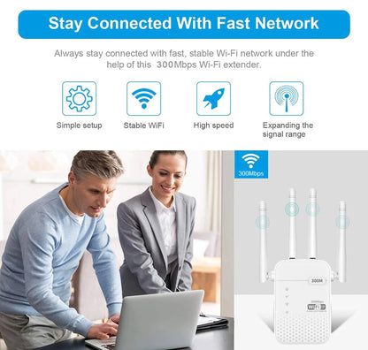 300Mbps Wireless WiFi Repeater 2.4G Signal Router 802.11N Long Range Wireless WiFi Extender Amplifier WIFI Booster