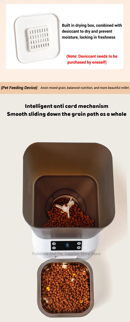 4.5L Smart pet feeder automatic cat feeder dog slow feeder timed and quantified automatic cat food dispenser cat and dog bowl