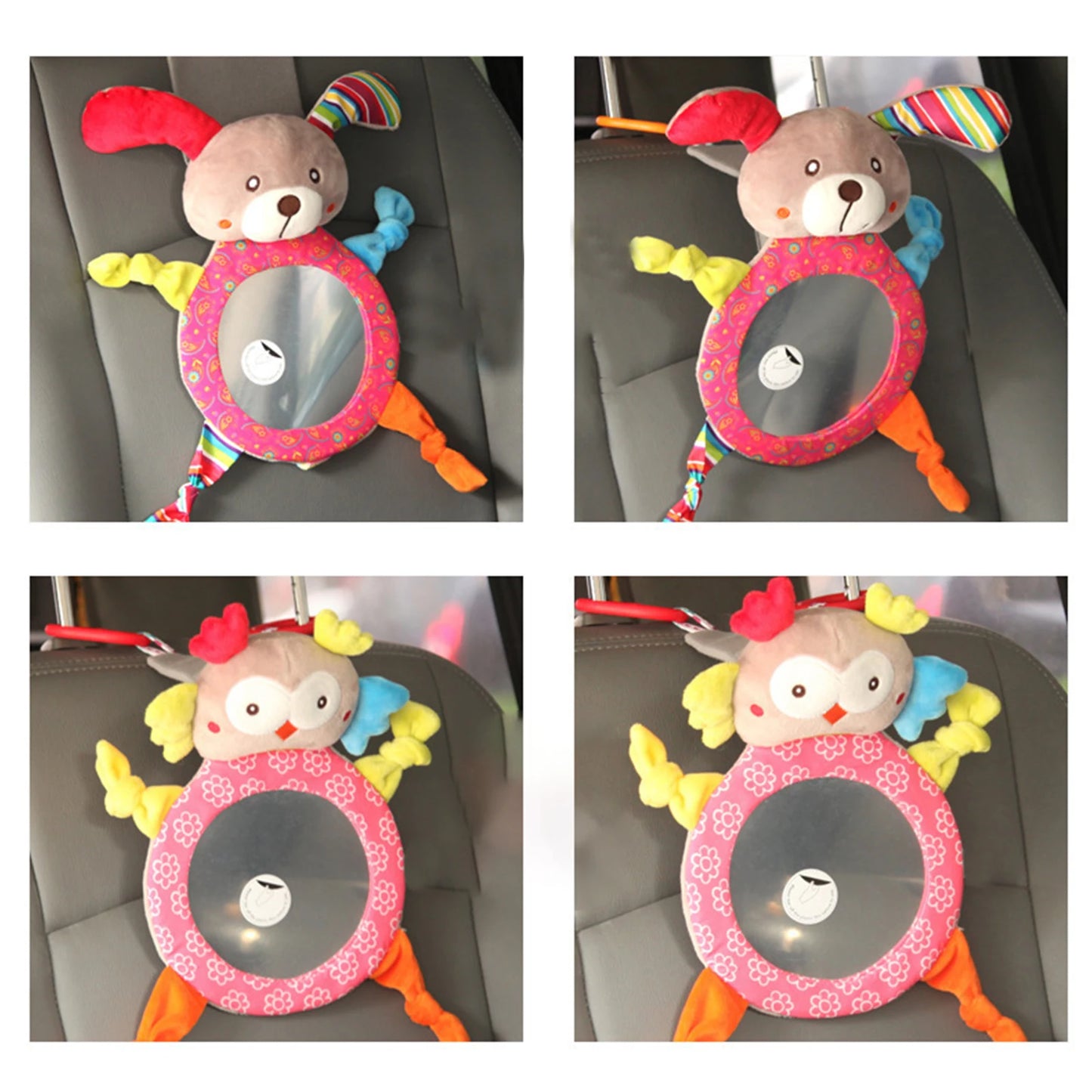 Cute Baby Car Mirror Adjustable Back Seat Mirror Safety View Back Seat Mirror Baby Facing Rear Ward Infant Care Square Safety