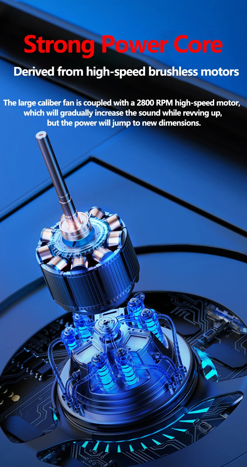 Gaming Laptop Cooling Pad, Laptop Cooling Stand with 5.5inch External Cooling Fan, Rapid Cooling Laptop 15.6-21inch