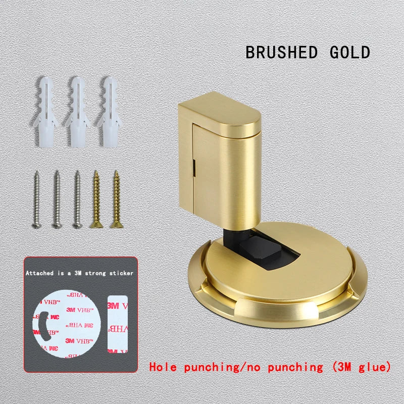 No-punch Door Suction Windproof Ground Suction Anti-collision Door Stopper Household Door Stopper Door-impact Fixed Door Stopper