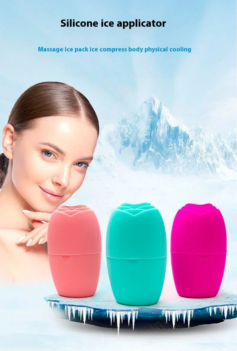 Silicone Ice Facial Roller Face Lifting Contouring Tools Ice Cube Trays Ice Globe Balls Eye Body Massager Beauty Skin Care Tool