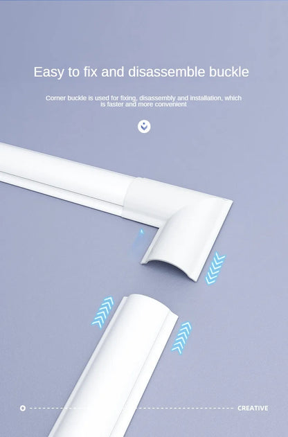 Home Office Data Line Fixed Box Finishing Storage Box Family Wall Cable Sleeve Management Organizer Protector Track Storage Box