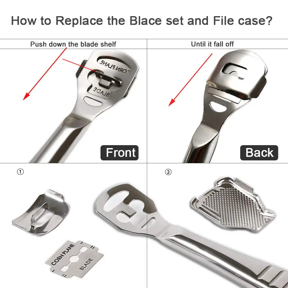 Pedicure knife dead skin planer stainless steel foot planer foot scraper pedicure planer foot skin scraper tool