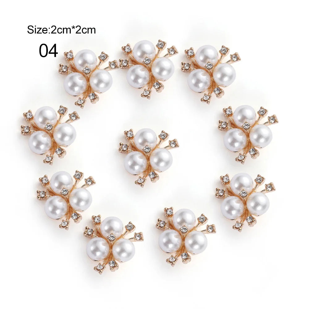 10 PCs 15/20/25MM Round Metal Rhinestone Buttons for Clothing DIY Sewing Accessories Wholesale Luxury Fashion Apparel Decoration