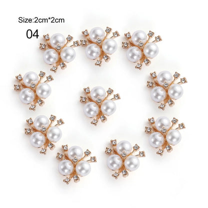 10 PCs 15/20/25MM Round Metal Rhinestone Buttons for Clothing DIY Sewing Accessories Wholesale Luxury Fashion Apparel Decoration