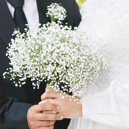 61cm Artificial Flowers Babys Breath Bouquet Plastic Gypsophila Fake Flowers for Home Decor Party Wedding Decorations Table Vase