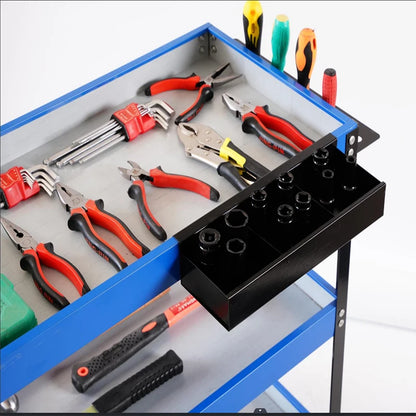 Mechanical Workshop Tools with Wheels, Tool Carts 3-layer Mobile Tool Car, Multifunctional and Heavy-duty Auto Repair Parts Car