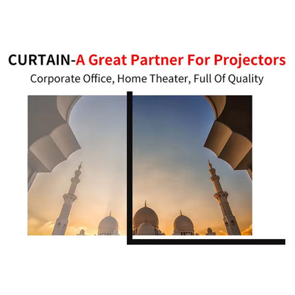 16:9 Portable Projector Screen Simple Projector Curtain 72/84/100/120/150 inch HD Display Screen Home Cinema Theater Movie Home