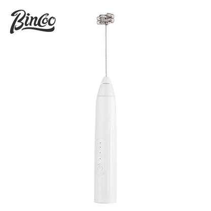 BINCOO Electric Milk Foamer Blender Stainless Steel Handheld Milk Frother Wireless Coffee Whisk Mixer Egg Beater Kitchen Tools