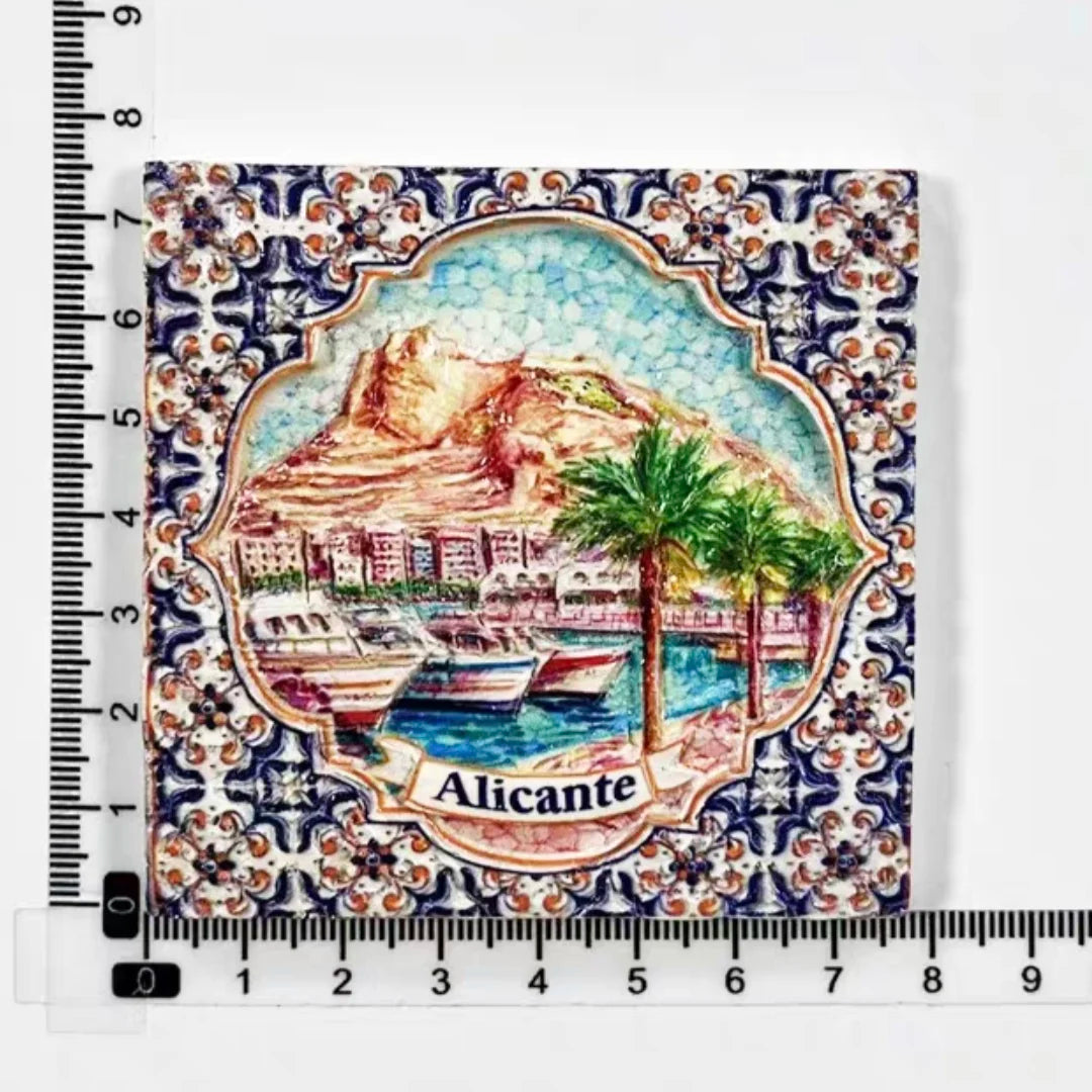 Europe Spain Barcelona Madrid Valencia Alicante Benidorm  3D Fridge Magnets Decoration Handicraft Magnetic Refrigerator