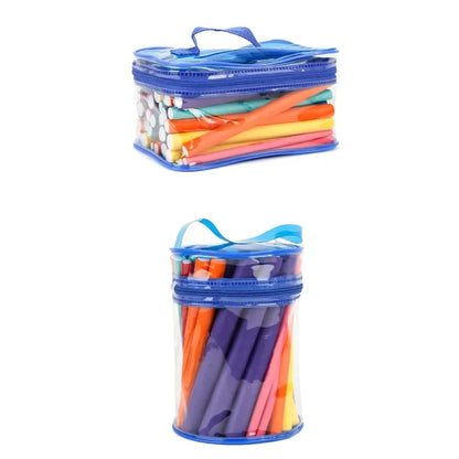 42pcs Flexible Hair Curling Rod Hair Curler Makers Soft Foam Bendy Twist Curls Flexi Rollers Styling Tools Hair Roller No Heat