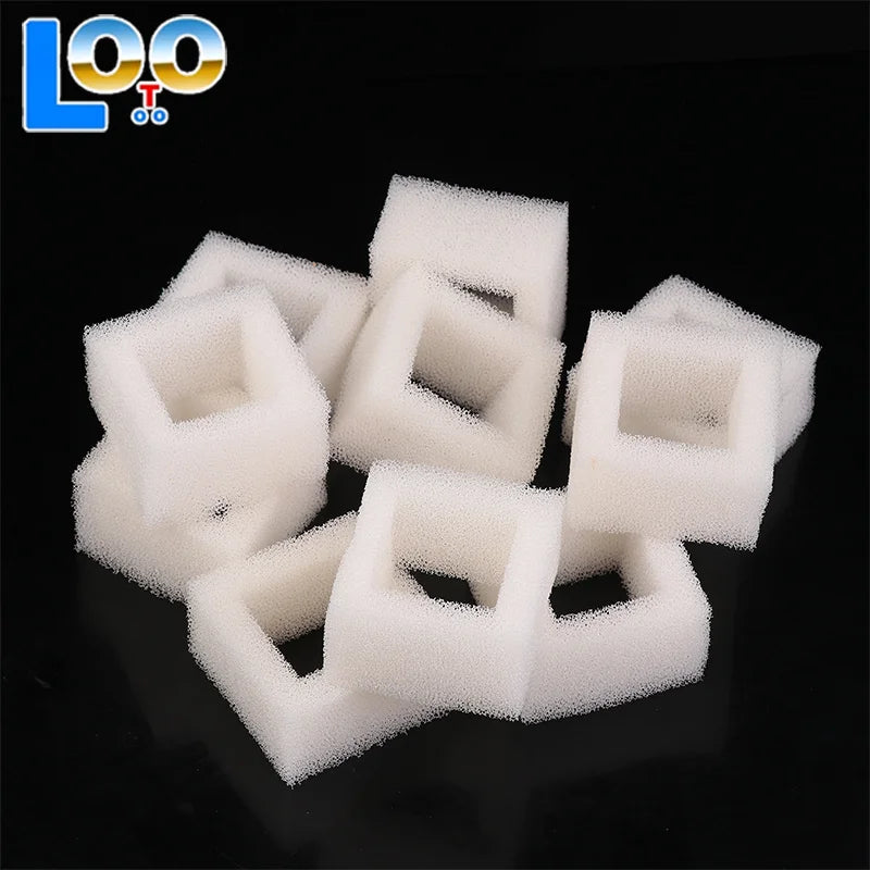 10Pcs Cat Water Fountain Water Pump Foam Filters Compatible With Square Dispensers Pre-Filtered For Fresh & Clean Drinking Water
