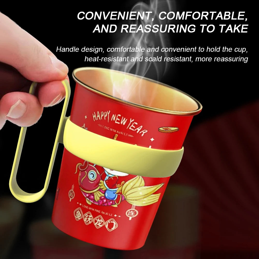 10pcs Simple Fashion Anti-Scald Cup Holder Easy Carrying Spill-Proof Cup Holder For Home/Office Kitchen Gadgets