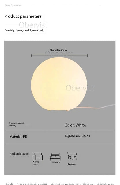 Decorative Ball Table Lamp Bedside Nightlight Girls Ins Gift Atmosphere Lamp Romantic Warm Children's Room Desk Bedroom Floor La