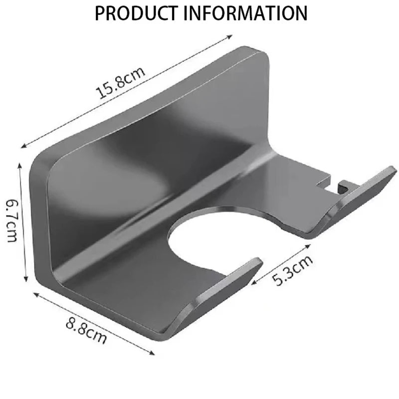 Hair Dryer Storage Rack Without Punching Holes, Bathroom Hair Dryer Hanging Rack, Bathroom Hair Dryer Placement Rack