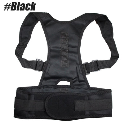 Back Brace Posture Corrector- Magnetic Lumbar Back Support Belt-Back Pain Relief, for Lower and Upper Back Pain Men & Women