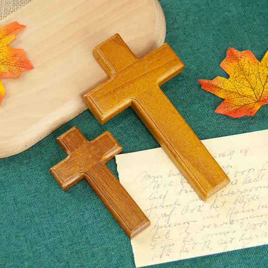 HT Christian Church Religious Wooden Cross Church Decoration Two Size Holding Cross Religion Gift Pastor Bishop Religion Ritual