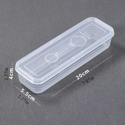 2/4 Pcs Long Rectangular Food Storage Containers, Plastic Reusable Refrigerator Organizer Boxes Kitchen Accessories