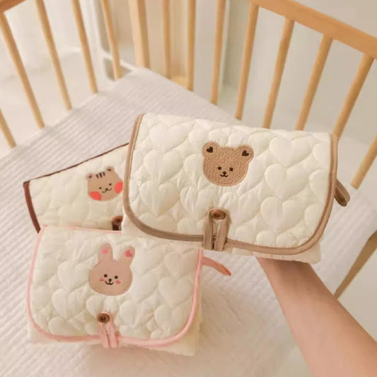Baby Diaper Changing Pad Waterproof Foldable Pad Newborn Cartoon Supplies Bedding Mattress Replacement Cover Baby Changing Mat